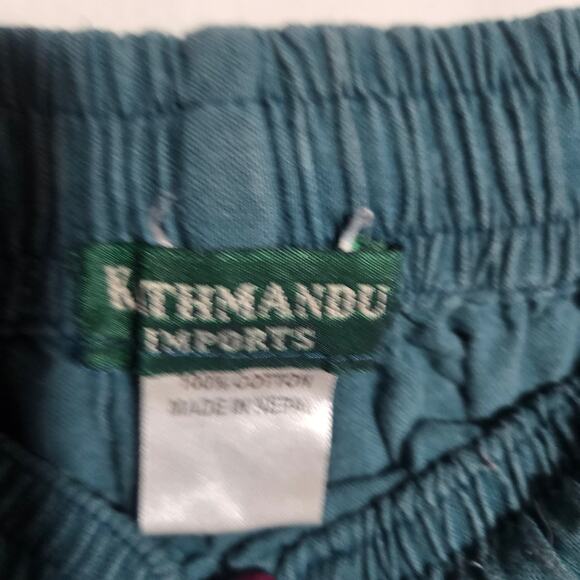 Kathmandu Imports Nepal Patchwork Harem Pants Elastic Hippie Medium Jogger Boho - Picture 4 of 7